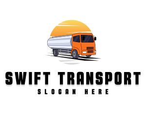 Transport Truck Vehicle logo design