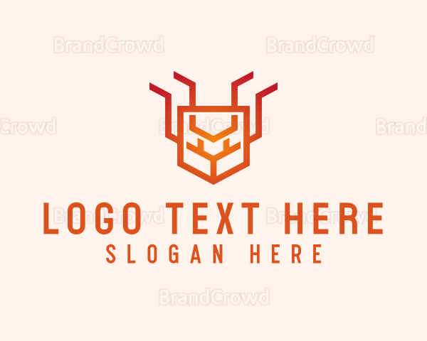 Gradient Shield Antler Logo