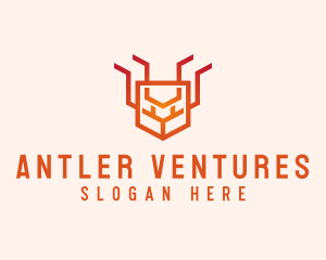 Antler - Gradient Shield Antler logo design
