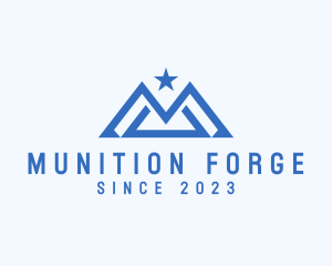 Blue Mountain Letter M logo design