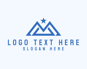 Blue Mountain Letter M Logo