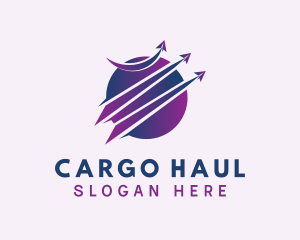 Gradient Arrow Delivery logo design