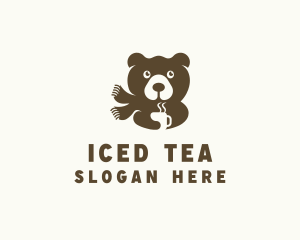 Bear Scarf Coffee logo design