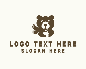 Grizzly - Bear Coffee Cafe logo design