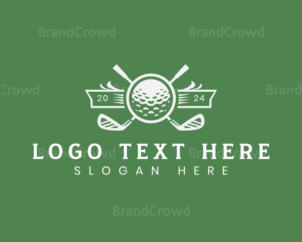 Golf Ball Sports Logo