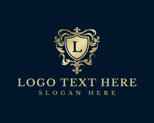Expensive - Luxury Ornate Shield Crest logo design
