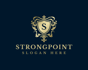 Luxury Ornate Shield Crest Logo