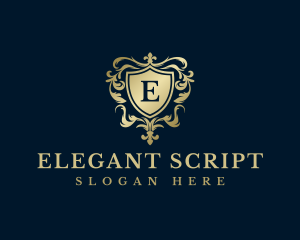 Luxury Ornate Shield Crest logo design