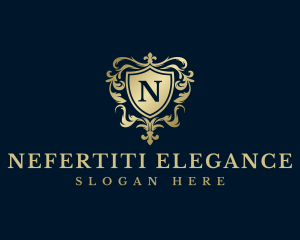 Luxury Ornate Shield Crest logo design