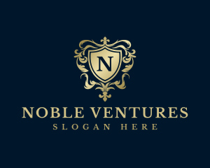 Luxury Ornate Shield Crest logo design