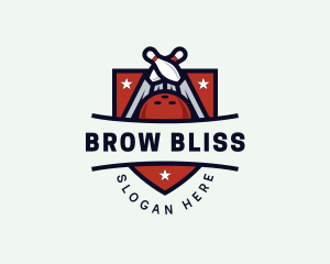 Bowling Ball Pin Tournament logo design