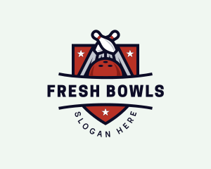 Bowling Ball Pin Tournament logo design