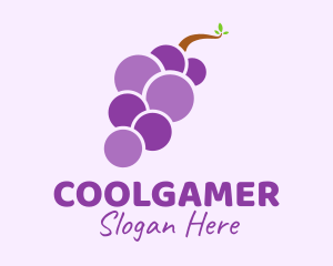 Minimalist Grape Fruit Logo