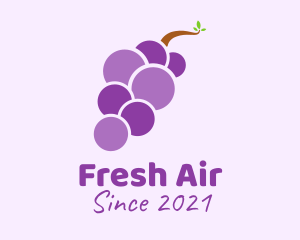 Minimalist Grape Fruit logo design