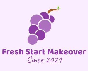 Minimalist Grape Fruit logo design