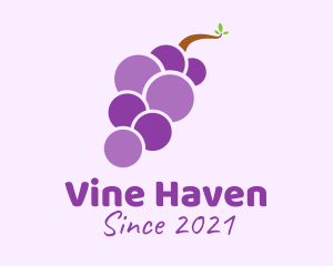 Minimalist Grape Fruit logo design