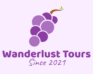 Minimalist Grape Fruit logo design