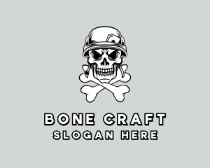 Bones - Soldier Skull Bones Gaming logo design