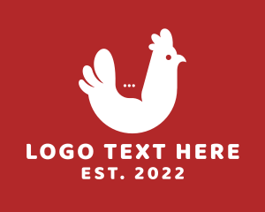 Farm Animal - Chicken Chat Restaurant logo design