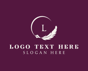 Writing - Feather Quill Writer logo design