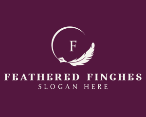 Feather Quill Writer logo design