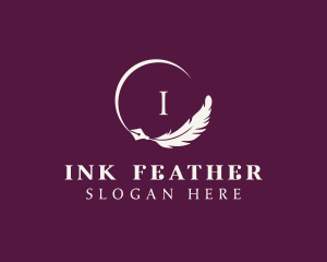 Feather Quill Writer logo design