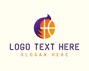 Basketball Hair Style Logo