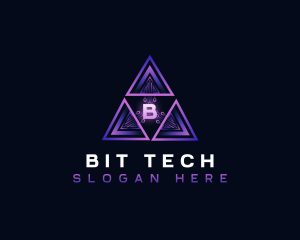 Triangle Tech Circuit logo design