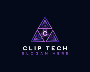 Triangle Tech Circuit logo design