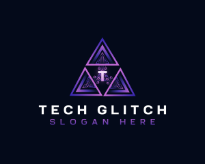 Triangle Tech Circuit logo design