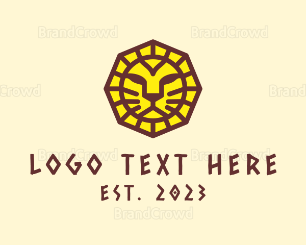 Ancient Mayan Lion Logo