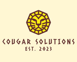 Ancient Mayan Lion logo design