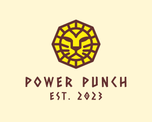 Kickboxing - Ancient Mayan Lion logo design