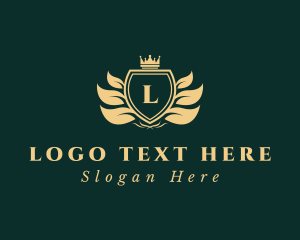 Emporium - Royal Shield Wreath logo design