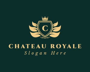 Royal Shield Wreath logo design