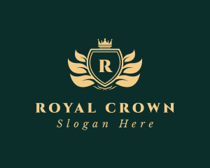 Royal Shield Wreath logo design