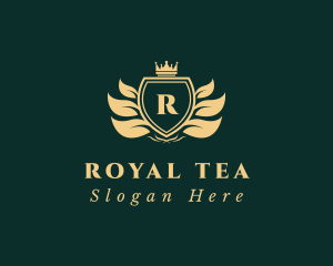 Royal Shield Wreath logo design