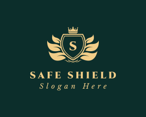 Royal Shield Wreath logo design