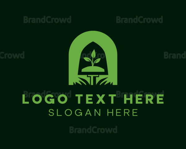 Shovel Plant Landscape Logo