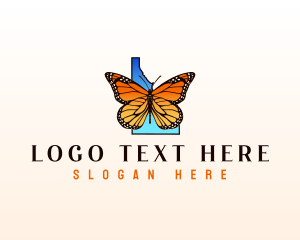 Hairstreak Butterfly - Idaho Monarch Butterfly logo design