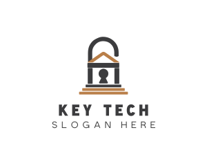 Padlock Home Safe logo design