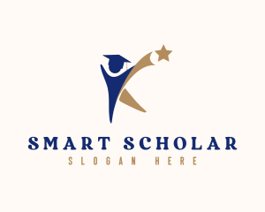 Teacher - Student Scholar Graduation logo design