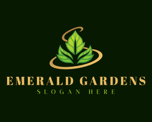 Garden Leaves Planting logo design