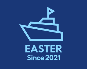 Marine - Blue Cruise Ship logo design