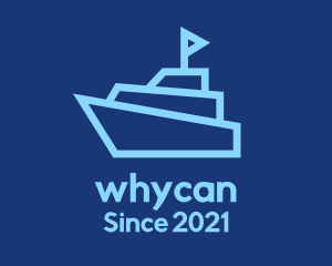 Seaman - Blue Cruise Ship logo design