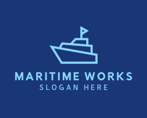 Boat Cruise Ship logo design