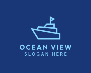 Pier - Boat Cruise Ship logo design