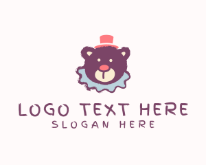 Cute - Bear Hat Toy logo design