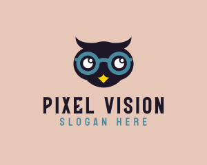 Child Optical Owl logo design