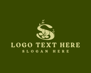 Florist - Eco Flower Letter S logo design